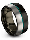 Plain Black Wedding Rings for Men&#39;s 10mm Guy Tungsten Wedding Bands Black Bling - Charming Jewelers