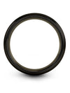 10mm Black Wedding Rings Man Tungsten Band Male Brushed Him and Wife Engagement - Charming Jewelers