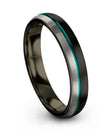 Female Wedding Set Husband and Him Rings Tungsten Black Engraved Band Couple - Charming Jewelers