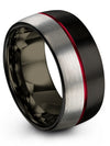Guy Soulmate Wedding Band Tungsten Matching Wedding Ring for Couples Engraved - Charming Jewelers