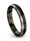 Womans Black Jewelry Brushed Black Tungsten Guy Wedding Ring Unique Engagement - Charming Jewelers