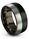 10mm 7 Year Wedding Ring Black Guys Wedding Ring Tungsten