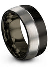Groove Wedding Ring Man Tungsten Black Bands Black Bands Plain Present - Charming Jewelers
