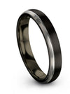 Grey Line Wedding Rings Common Tungsten Ring Matching Couple Ring Band Sets - Charming Jewelers