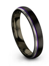 Wedding Band for Couples Set Tungsten Band Fiance and Fiance Brushed Black - Charming Jewelers