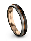 Guy Simple Wedding Band Tungsten Matching Ring Engraved Bands for Woman Black - Charming Jewelers