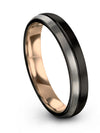 Wedding Band Black Tungsten Carbide Rings 4mm Jewelry Female Cute Matching Ring - Charming Jewelers