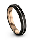 Girlfriend and Him Black Wedding Band Sets Unique Tungsten Rings Ring Band - Charming Jewelers