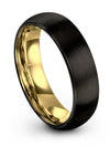 Brushed Male Wedding Band Plain Tungsten Bands Set of Rings Black Birthday - Charming Jewelers