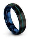 Black Wedding Ring Tungsten Wedding Band Black Mid Bands for Womans Customized - Charming Jewelers