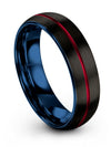 Set of Wedding Ring Tungsten Band for Woman Grooved Mens Bands Jewelry Black - Charming Jewelers