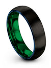 Metal Wedding Ring Tungsten Black Band Black Set Black Woman Promise Ring 6mm - Charming Jewelers