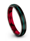 Black Mens Tungsten Wedding Ring Tungsten Engagement Band Boyfriend and His - Charming Jewelers