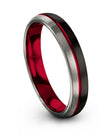 Wedding Ring Engraving Wedding Ring for Female Tungsten Black Islamic Band - Charming Jewelers