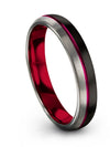 Bands Wedding Couple Black and Gunmetal Tungsten Bands Black Love Ring Mens - Charming Jewelers