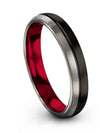Bands Wedding Couple Black and Black Tungsten Bands Black Love Ring Mens Bands - Charming Jewelers