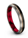 Groove Wedding Band Tungsten Carbide 4mm Bands for Female Love You Band - Charming Jewelers