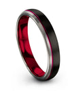 Wedding Rings Black Tungsten Carbide His and Girlfriend Wedding Bands Black - Charming Jewelers