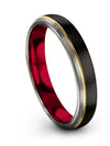 Black Matching Ring Male Wedding Rings Black Lady Wedding Rings Tungsten Small - Charming Jewelers