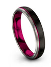 Wedding Sets Black Tungsten Band for Lady Customize Promise Band Couples - Charming Jewelers