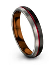Wedding Bands for Husband Engraving Tungsten Men Rings Black Love Ring for Lady - Charming Jewelers