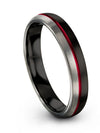 Tungsten Black Anniversary Band for Men&#39;s Black Tungsten Promise Ring Bands - Charming Jewelers