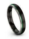 Black Plated Wedding Set Tungsten Ring Wedding Ring Engravable Promise Band - Charming Jewelers