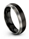 Black Husband and Boyfriend Wedding Rings Sets Tungsten Carbide Bands for Guy - Charming Jewelers