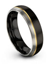 Black 6mm Wedding Bands Ladies Wedding Rings Black and Tungsten Unique - Charming Jewelers