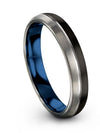 Black Ring for Woman Anniversary Ring Tungsten Band for Men&#39;s Engraved Cute - Charming Jewelers