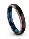 Bands for Wedding Tungsten Carbide Wedding Bands Ring 4mm Ladies Bands Black - Charming Jewelers