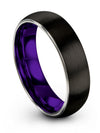 Rare Wedding Band Black Tungsten Rings for Female Wedding Bands Band - Charming Jewelers