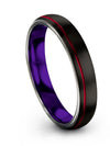 Black Wedding Ring for Woman&#39;s Tungsten Bands for Guys Engagement Marriage - Charming Jewelers