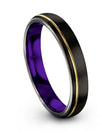 Black Wedding Bands Set for His and Him Tungsten Black Rings Black Guys Bands - Charming Jewelers