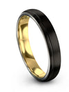 Guy Striped Wedding Bands Black Womans Tungsten Wedding Rings Black I Love You - Charming Jewelers
