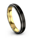 Black Tungsten Wedding Band Sets Tungsten Carbide Ring Customize Bands Unique - Charming Jewelers