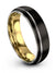 Set of Wedding Ring Tungsten Band Wedding Rings Simple Ring