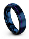 Wedding Band and Ring Tungsten Couples Ring Sets Engagement Guy Bands Sets Blue - Charming Jewelers
