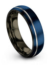 Male Blue Jewelry Tungsten Band for Men&#39;s Blue and Grey Customize Promise Band - Charming Jewelers