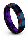 Blue Wedding Rings for Guys and Ladies Rare Band Simple Promise Rings - Charming Jewelers