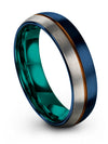 Lady Anniversary Ring Tungsten Blue Wedding Rings