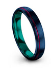 Simple Wedding Jewelry Wedding Band for Female Tungsten Blue Bands - Charming Jewelers