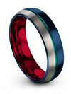 Blue Band Wedding Sets Tungsten Rings for Men and Woman Sets Band for Couple - Charming Jewelers