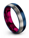 Female 6mm Wedding Ring Wedding Rings Tungsten Blue Couples Band Couples - Charming Jewelers