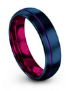 Perfect Wedding Rings Tungsten Band Blue Boyfriend and Boyfriend Favorites - Charming Jewelers