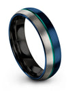 Wedding Bands and Ring Tungsten 6mm Bands for Men&#39;s Islam Blue Band Engagement - Charming Jewelers