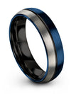 Womans Wedding Ring Christian Brushed Tungsten Blue Bands for Woman&#39;s - Charming Jewelers