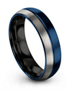 Matching Wedding Ring Bands Tungsten Men&#39;s Solid Blue