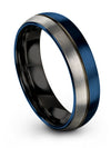 Wedding Sets Blue Tungsten Rings Band Set Minimalist Ring for Woman&#39;s Guy - Charming Jewelers