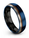 Couple Wedding Band Tungsten Godfather Ring Guys Blue Ring Set Couples Gifts Set - Charming Jewelers